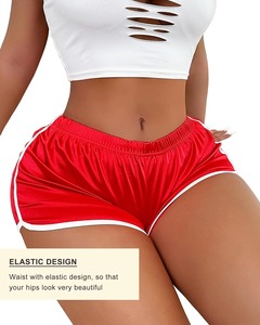 กางเกงขาสั้นเอวสูงพรีเมียมสำหรับผู้หญิง ระบายอากาศได้ดี เป็นมิตรกับสิ่งแวดล้อม แห้งเร็ว ผ้าฝ้าย 100% ทรงเข้ารูป ปรับแต่งได้ เหมาะสำหรับใส่ออกกำลังกาย - Product Image 4