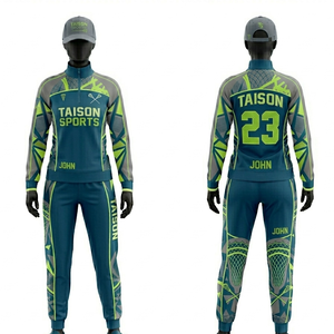 Survêtement d'entraînement de lacrosse pour femmes, tissu polyester spandex 280 GSM, design à panneaux bleu marine et orange, logo personnalisé par sublimation - Product Image 2