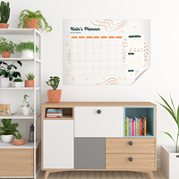 Polystyrène durable réutilisable, effaçable à sec, planificateur mensuel personnalisé, tableau blanc, matériel scolaire, calendrier scolaire