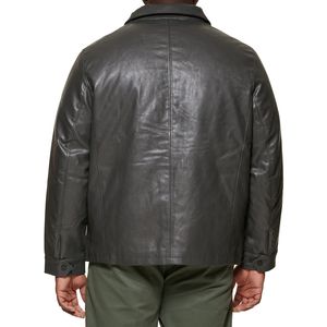 Veste en cuir d'agneau sur mesure, dernier design, prix compétitif, avec col montant et logo frontal pour hommes - Product Image 2