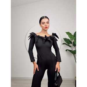 Combinaison de soirée 2027 avec détail nœud élégant - Product Image 1