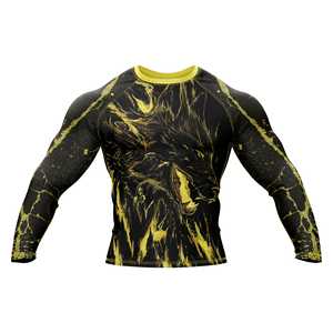 2023 personnalisé sportif MMA vierge Rash Guard Jiu-Jitsu Logo Rash Guard fait avec votre conception personnalisée - Product Image 1