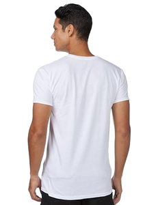 Fábrica al por mayor 230gsm 100% algodón esencial en blanco cuello redondo manga corta Camiseta para hombres Impresión de logotipo personalizado - Product Image 4