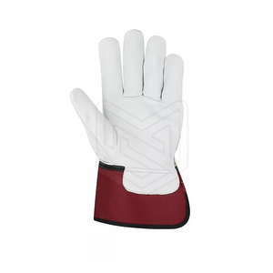 Gants de travail de protection contre les chocs, de meilleure qualité, résistants aux coupures, en croûte de cuir, Patch paume, gants de travail pour la sécurité - Product Image 3