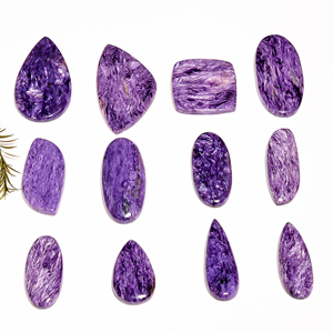 อัญมณี เครื่องประดับ Cabochon ธรรมชาติ ทําอัญมณี Charoite ธรรมชาติในอัญมณีจํานวนมากในราคาโรงงานจากผู้ส่งออกชาวอินเดีย - Product Image 5