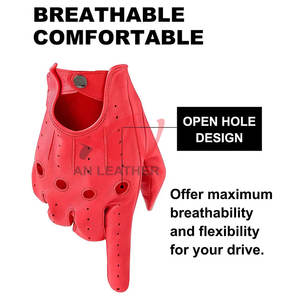 Gants de conduite en cuir de qualité supérieure, conçus pour une prise en main sécurisée et une réponse fluide au volant - Product Image 3