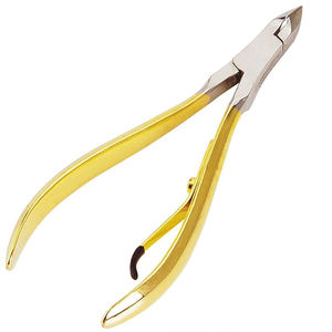 Pinces à cuticules de qualité supérieure en acier inoxydable manche doré manucure nail art pinces à cuticules - Product Image 1