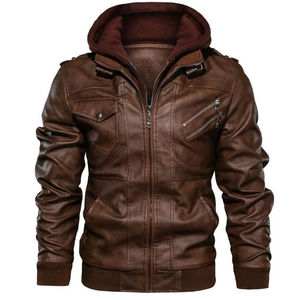 Veste bomber pour homme de haute qualité, coupe ajustée, streetwear décontracté, veste en cuir véritable pour la moto - Disponible en gros - Product Image 1