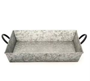 Vente en gros de plateau hôtels sublimation or décoratif pour les maisons avec poignées plateau de service assiette de cuisine - Product Image 2