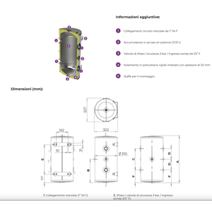 Sistema HVAC Domestico Prismek Pocket Slim da 50 Litri con Volano Termico per Pompe di Calore - Product Image 3