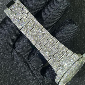 Reloj de pulsera mecánico VVS Moissanite con esfera tachonada de diamante helado completo/Bling de alta calidad para reloj de diamante Trendsetters - Product Image 4