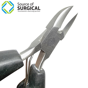 Professional High Quality Source of Surgical Stainless Steel Nail Cutter Sharp Blade Tip <b>Plastic</b> Handle Grip for Finger Toe Use - Product Image 3