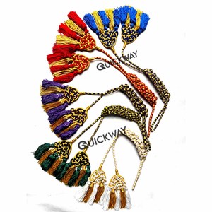 Cordón pectoral Litúrgico Obispo Borlas Sacerdotes Ceremonial Pectoral Cincture Cuerda cincture con 3 borlas de cordón - Product Image 5