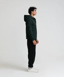 Sweat à capuche d'hiver en molleton 100% coton respirant anti-rétrécissement personnalisé |   Logo avant |   Faible MOQ 50 pièces |   Étiquetage privé OEM | - Product Image 6