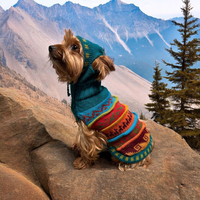 Sudadera con capucha para perro inspirada en las líneas de Nazca con agujeros de correa, tallas hechas a mano con la mejor alpaca peruana