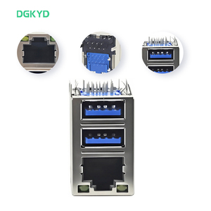 موصل RJ45 تجاري من نوع N بمنفذ واحد، مقاوم للماء، يدعم تقنية PoE، لشبكات Cat5e وCat6 غير محمية، يُثبت على لوحة الدوائر المطبوعة عبر الفتحات - Product Image 2