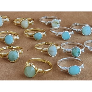 Gold and Silver Plated Fashion <b>Rings</b> with Natural Stone Accents for Resale Appeal - Product Image 2