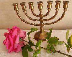 Traditional Design Brass Menorah Candle Holder Jewish Hanukkah <b>Lamp</b> Decorative Candle Stand Home - Product Image 2