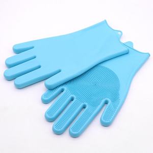 <b>Pet</b> Bathing Gloves & Thickened Anti-Scratch Silicone <b>Brush</b> for Cats and Dogs-Removes Loose Fur - Product Image 2