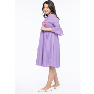 Último estilo caliente OEM ODM Vestido de niña Mangas tres cuartos Bordados Fiestas con logotipo personalizado Volver Fabricado al por mayor - Product Image 4