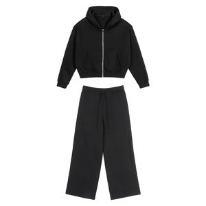 Baggy en coton avec logo personnalisé en gros, vêtements de sport respirants, survêtements de jogging 2 pièces, ensembles de pantalons pour hommes - Product Image 5