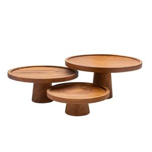 Exportateur de support à gâteau fini en bois naturel Personnalisez votre support à gâteau en bois avec support à gâteau en bois de mangue - Product Image 2