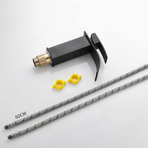 Grifo <span class=keywords><strong>de</strong></span> Lavabo <span class=keywords><strong>de</strong></span> <span class=keywords><strong>Baño</strong></span> <span class=keywords><strong>de</strong></span> Acero Inoxidable con un Solo Orificio, Pulido Negro, al por Mayor - Product Image 6