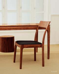 SINTERIOR <b>140CM</b> 4 SEATED WALNUT LUXURY SOLID WOOD <b>DINING</b> <b>TABLE</b> MODERN VIETNAM-MADE SUITABLE for HOTEL & VILLA USE - Product Image 3