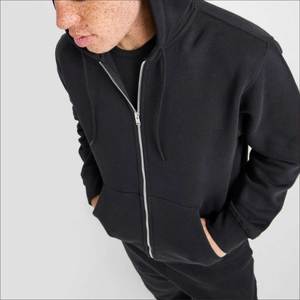 Foundation Full Zip Hoodie Premium Heavyweight Sudadera de algodón Oversized Streetwear Hoodie para hombres Chaqueta de moda casual. - Product Image 3