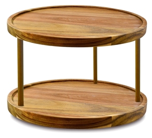 2-Tier rustica verticale portaoggetti <span class=keywords><strong>Lazy</strong></span> <span class=keywords><strong>Susan</strong></span> Spice Organizer per riporre cucina piano pranzo soggiorno - Product Image 1