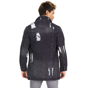Chaqueta Vaquera Personalizada de Moda Flyingkick Enterprises, Lavado Ácido, Estilo Vintage Desgastado, Estilo HIGH STREET, Venta al Por Mayor para Hombre - Product Image 5