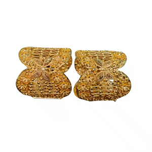 ชุดกำไลข้อมือดีไซน์หรูหราพร้อมกำไลชุบทอง22K ชุดเครื่องประดับสไตล์โมเดิร์นสำหรับผู้หญิง - Product Image 2