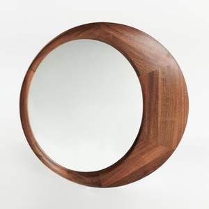 Marco de espejo de pared de madera hecho a mano de lujo contemporáneo Diseño ligero ecológico Detalles vintage Tamaño personalizable - Product Image 2