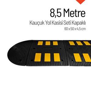 <b>Roadway</b> <b>Safety</b> Speed Breaker Set 6 Bands 8.5m PVC Cover 8.5 Meter Length - Product Image 1