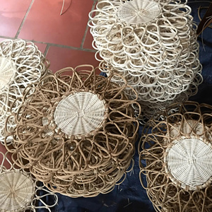 Napperons en rotin naturel de forme et de couleur personnalisées pour table de mariage, napperons en rotin de qualité supérieure, vaisselle décorative de 99 GD - Product Image 5