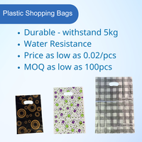 Sac de courses en plastique souple personnalisé, à poignée découpée, résistant à l'humidité, de qualité alimentaire, pour la vente au détail