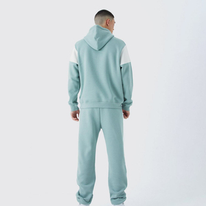 <b>Distressed</b> Style Acid Wash Winter Men's Tracksuit 100% Cotton Breathable Material Hooded Elastic Waist Lightweight Full Length - Product Image 6