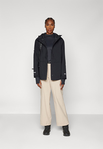 แจ็กเก็ตกลางแจ้งสำหรับผู้หญิงสีดำแขนยาวเต็มเสื้อแจ็กเก็ตกันลมสำหรับวิ่งกลางแจ้งโลโก้แบบกำหนดเองล่าสุด - Product Image 4