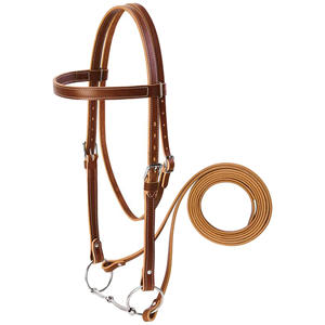 Brida de caballo ajustable de cuero Premium, duradera, suave, acolchada, elegante, cómoda, para entrenamiento de equitación, espectáculo de doma, salto occidental - Product Image 3