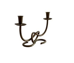 Porte-bougie haut en or moderne pour décorations de Noël à la maison, en fer forgé fait main, écologique, durable, style INS unique, emballé - Product Image 3