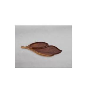 Plateau et assiette en bois Feuille de bois naturel Assiette à thé Plats de mode créatifs Plat à sushi en bois massif - Product Image 4