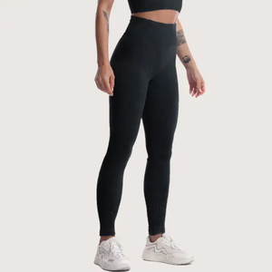 Mallas de yoga sin costuras de cintura alta elástica para mujer OEM, ropa activa para gimnasio, Fitness, ropa ajustada de diseñador para mujer - Product Image 6