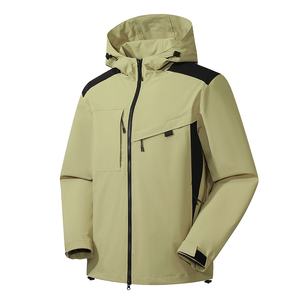 Veste d'hiver imperméable à l'eau Softshell brodée avec logo personnalisé pour hommes fermeture éclair en tissu denim pour les sports de plein air 2026 - Product Image 5