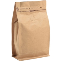 Sacs de kit café en papier kraft et feuille d'aluminium, personnalisés, avec fenêtre en plastique PET et fermeture à anneau, pour 100/250/340/500 grammes, pour café et lait