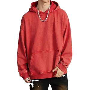Private Label Drop Shoulder Graphic Hoodies for <b>Men</b> Vintage Printed Factory Wholesale Heavyweight Acid Wash <b>Pullover</b> Hoodie - Product Image 5