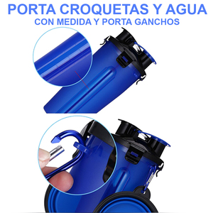 Ciotola da Viaggio Pieghevole in Plastica da 1L per Animali Domestici con Dispenser per Acqua e Cibo, Confezionata in Scatola - Product Image 2