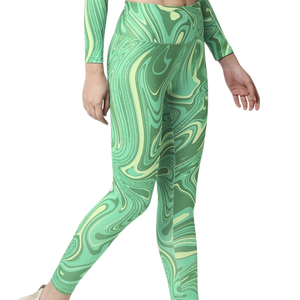 Mallas de fibra de bambú sólido sin costuras con característica antibacteriana Fitness Gym Workout Running Athletic Wear - Product Image 2