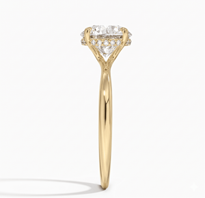 Anillo de Compromiso con Diamante de Corte Brillante Redondo, Clásico para Mujer, Diamantes Cultivados en Laboratorio - Product Image 4