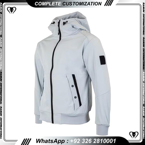 <b>Top</b> Trending Wholesale Custom Men's Winter Hooded Waterproof Eco-Friendly <b>High</b> Quality <b>Leather</b> Softshell Windproof Stand Bomber - Product Image 3