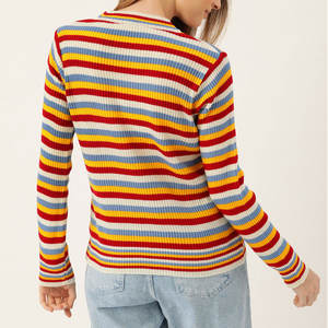 Pulls en laine 100% fabriqués en usine, vente directe, design haut de gamme, pulls en tricot pour femmes, automne et hiver, couleur unie, pulls pour femmes - Product Image 2